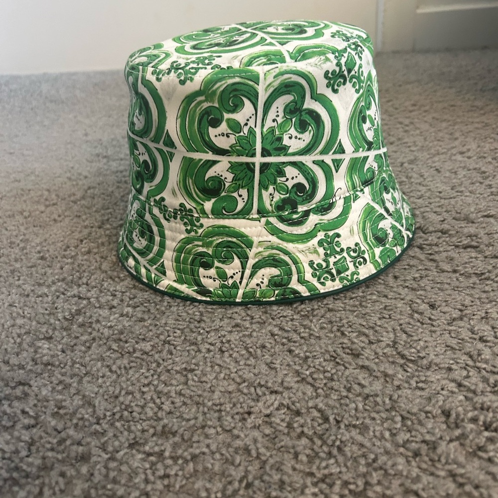 Dolce & Gabbana Green Patterned Bucket Hat